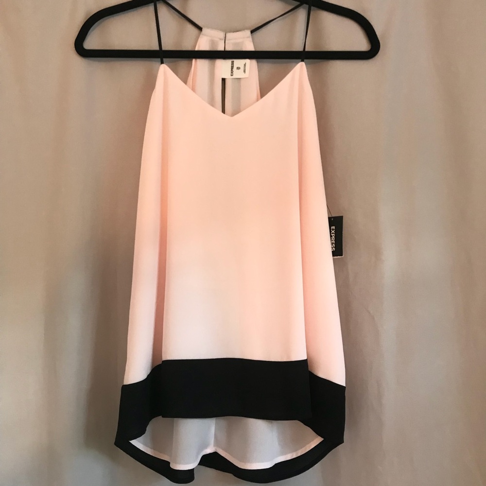 Silky Pink and Black Top!